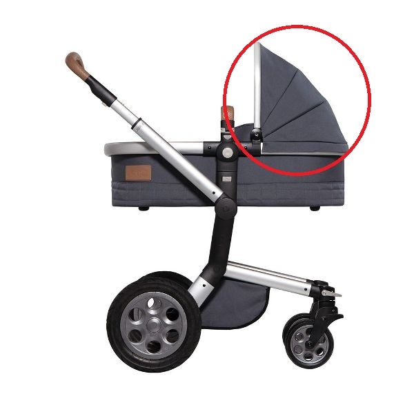 Zonnekap onderste wieg Elephant grey-2681