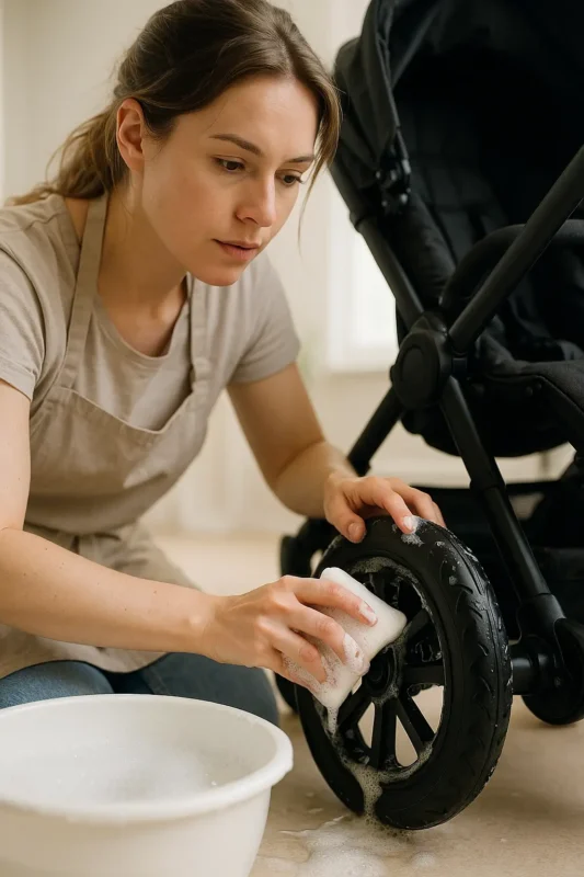 Kinderwagen reiniging